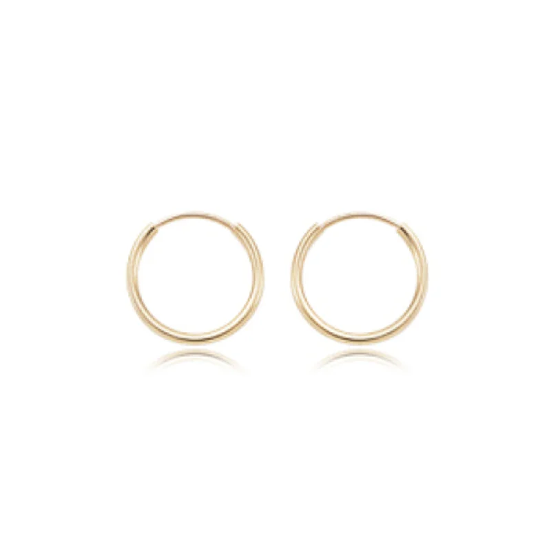 14k Gold Endless Hoop Earrings