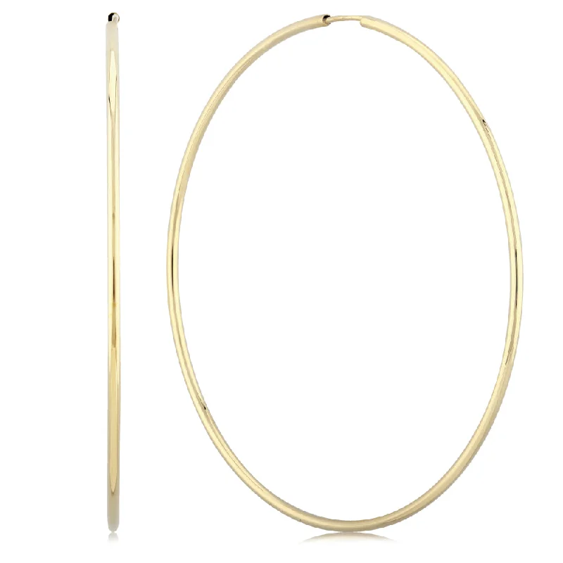 14k Gold Endless Hoop Earrings