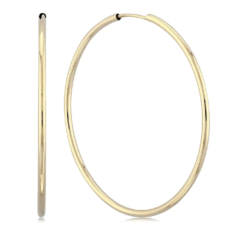 14k Gold Endless Hoop Earrings