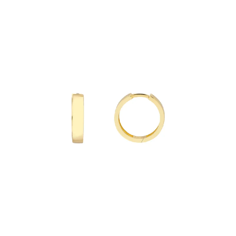 14k Gold Huggie Hoop Earrings