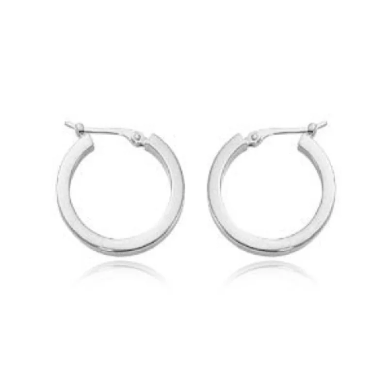 14k Gold Square Tube Hoop Earrings