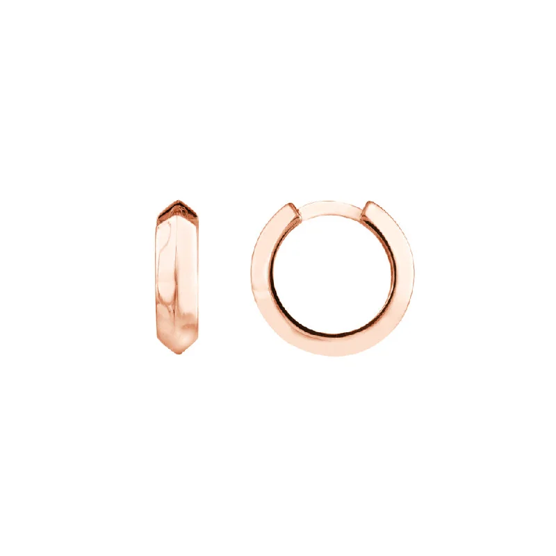 14k Knife Edge Hoop Earrings