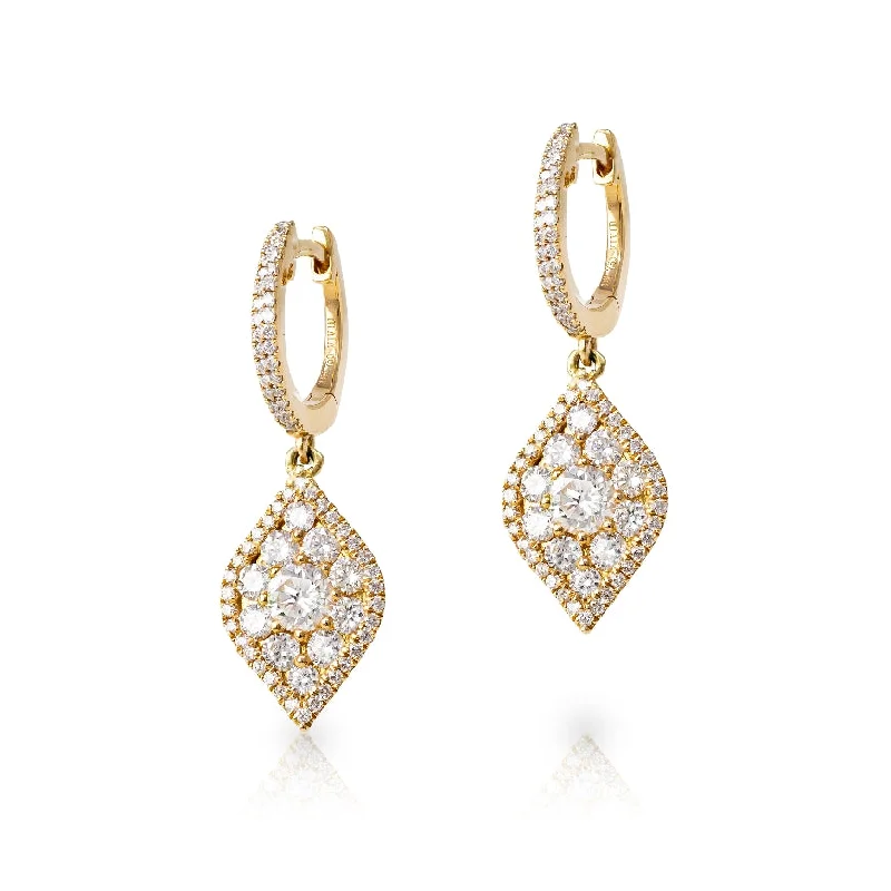 Rose Gold and Diamond Drop Earring