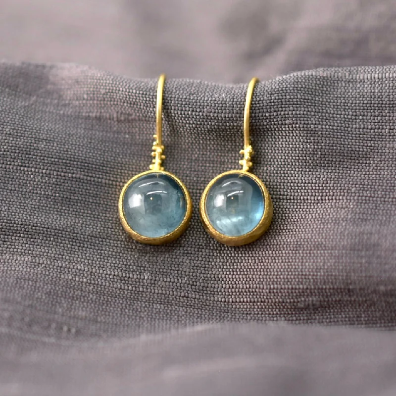 Atlantic Blue Tourmaline Drop Earrings