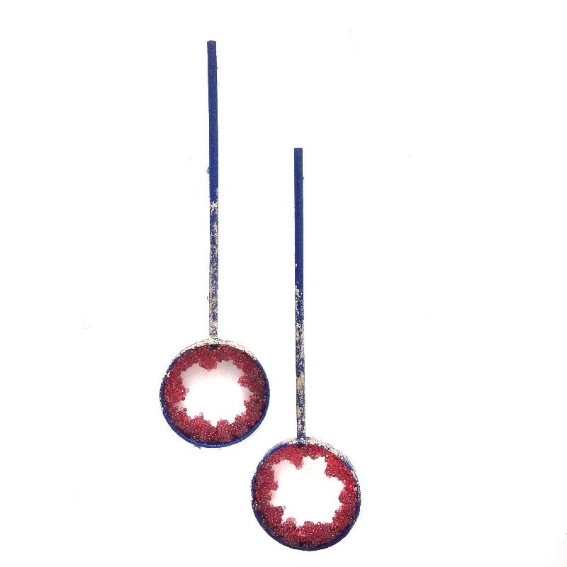 Circle Caviar Drops - Blue and Red