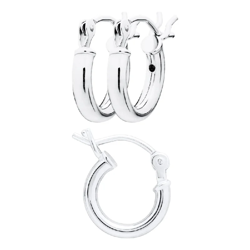 Children's Silver Hoop Earrings