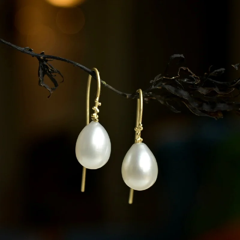 Pearl Salted Drop Earrings