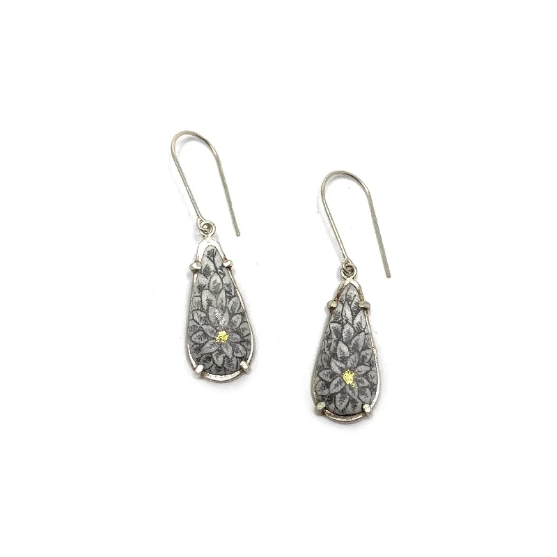 Teardrop Chrysanthemum Earrings