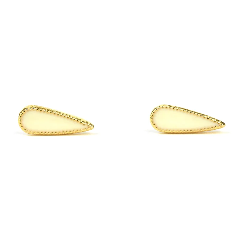 Enamel Teardrop Studs