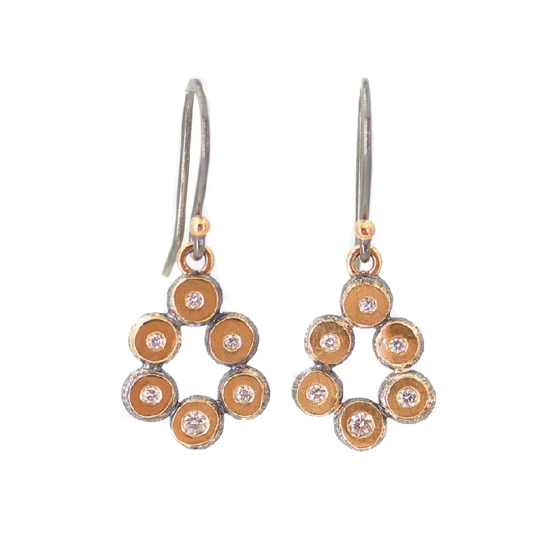 Five Diamond Droplet Earrings