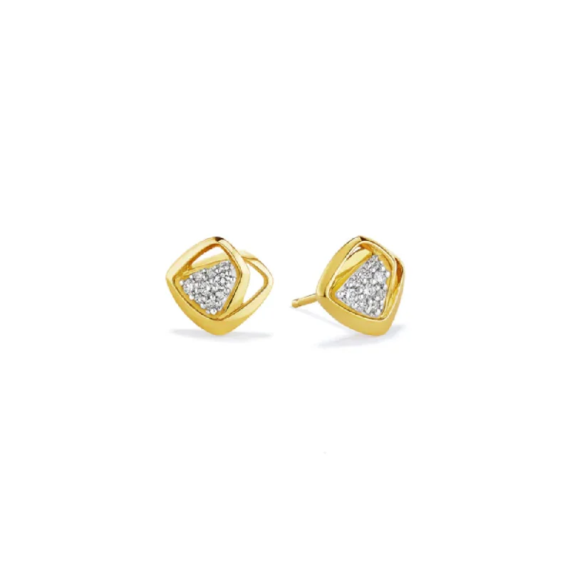 Judith Ripka 14k Selvaggia Stud Earrings with Diamonds