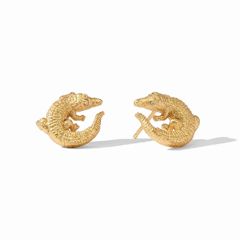 Julie Vos Alligator Stud Earrings