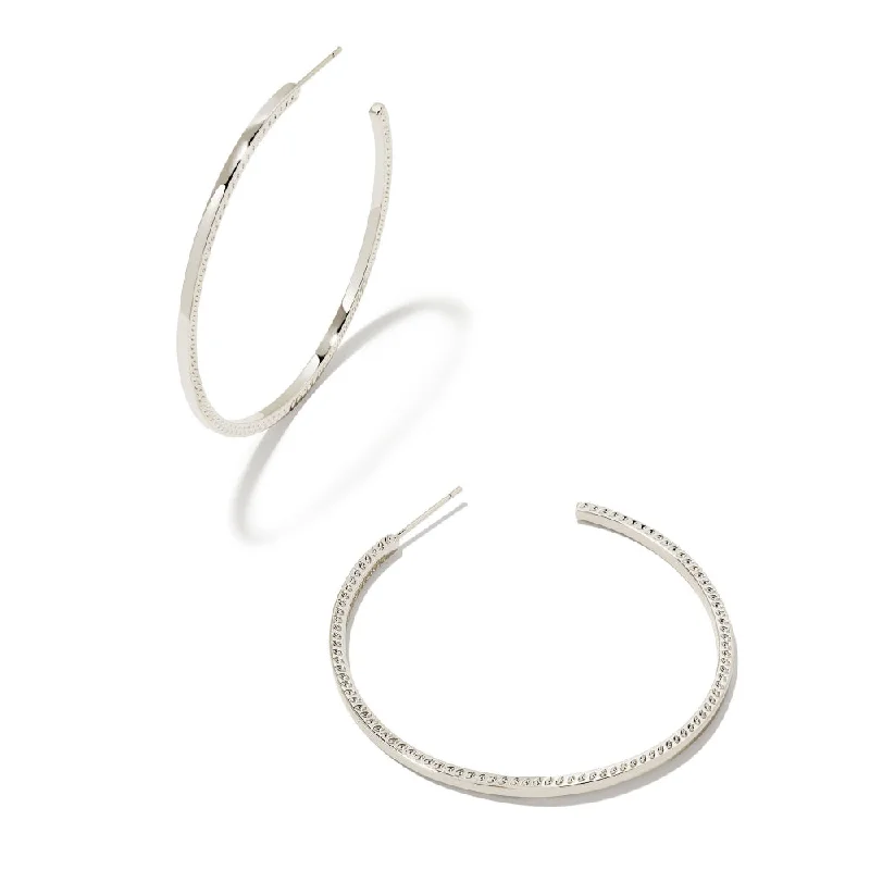 Kendra Scott Sylvie Hoop Earring-Rhodium