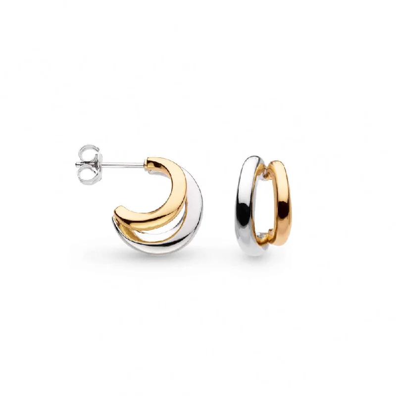 Kit Heath Bevel Cirque Link Twin Hoop Earrings