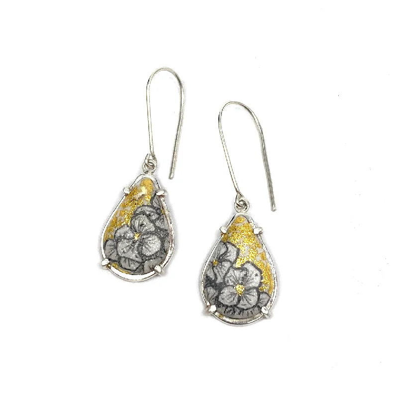 Teardrop Hydrangea Earrings