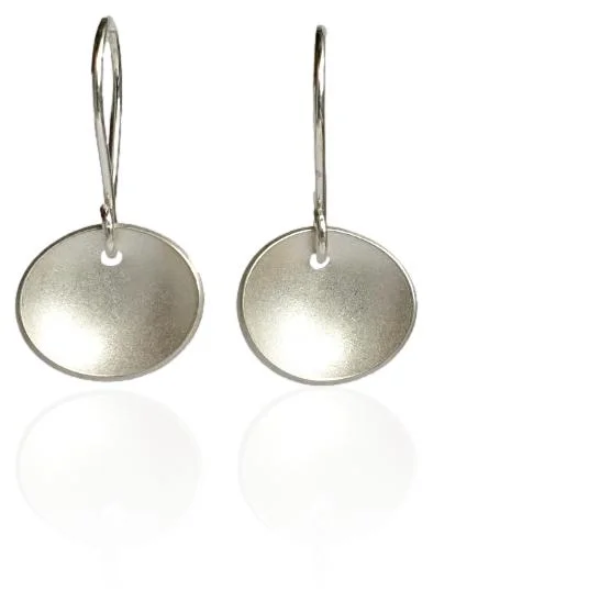 Oval Sun Drop Earrings | Sterling Silver