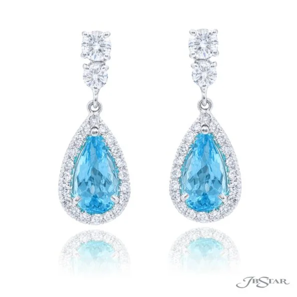 Paraiba & Diamond Drop Earrings