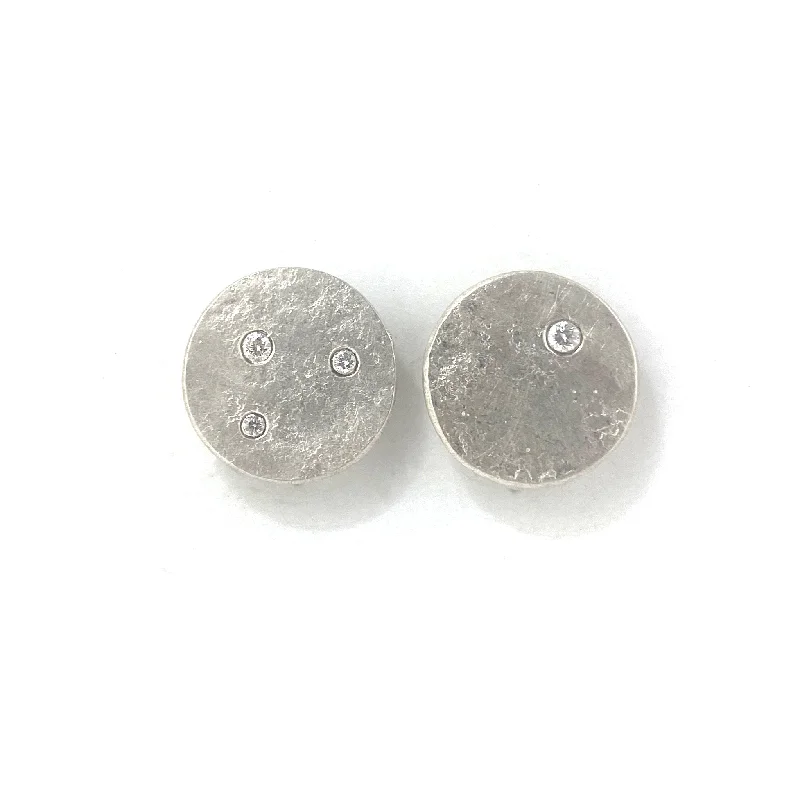 Silver Diamond Studs