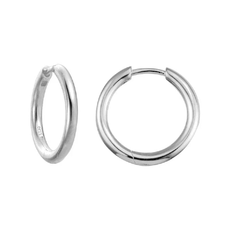 Sterling Silver Endless Clasp Hoop Earrings