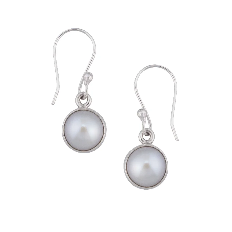 Sterling Silver Pearl Drop Earrings