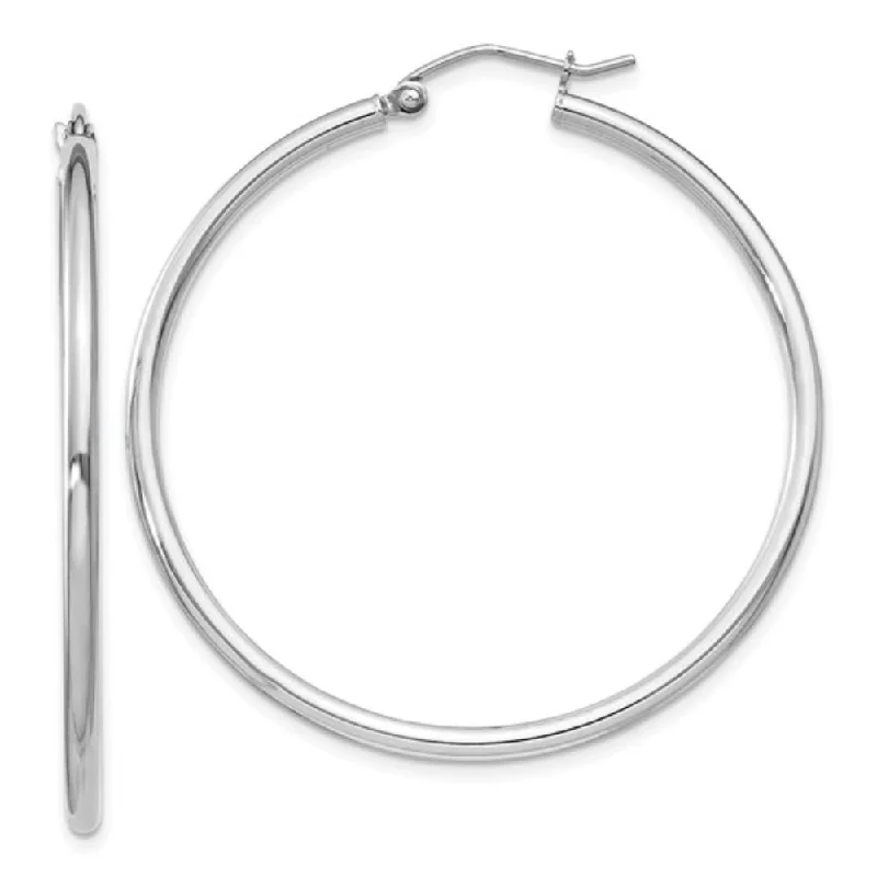 Sterling Silver Round Hoop Earrings