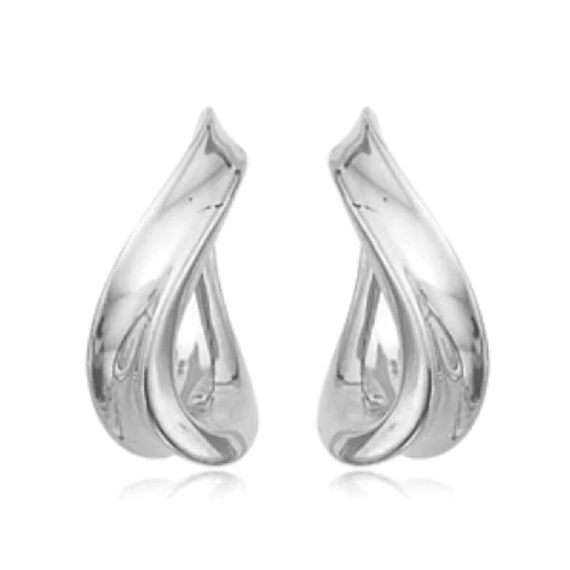 Sterling Silver Twisted Hoop Earring