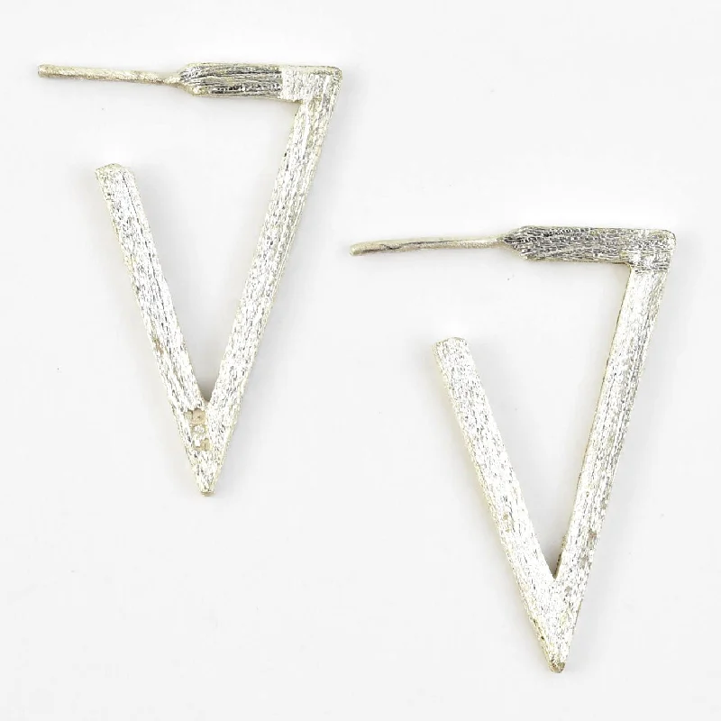 Sterling Silver Triangle Hoops