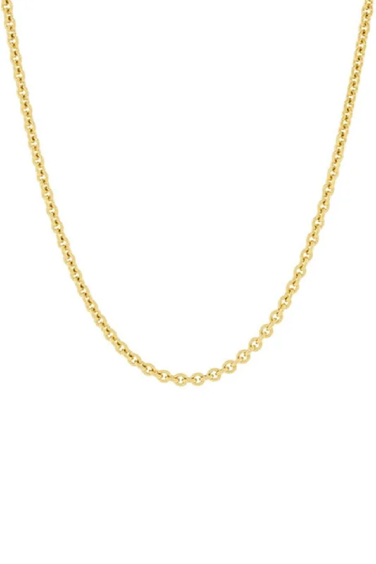 36 Inch 3.0MM Yellow Gold Round Cable Chain