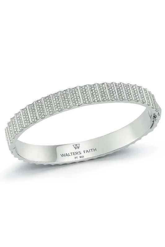 Clive II Diamond Fluted Bangle