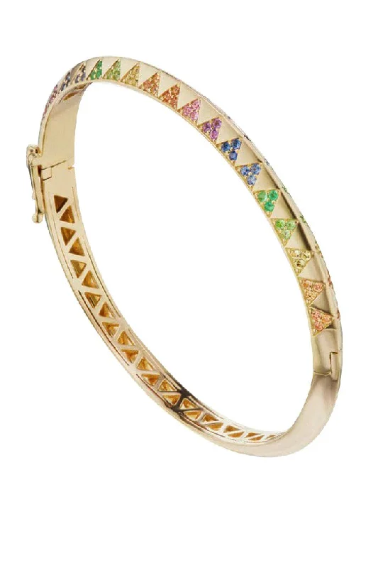 Knife Edge Rainbow Bangle