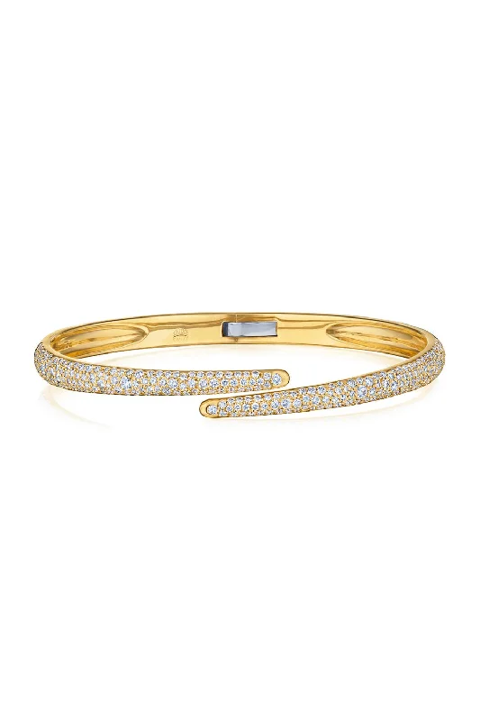 Cobblestone Crossover Bangle Bracelet