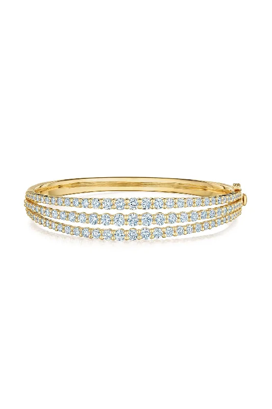 Lyric 3 Row Diamond Bangle