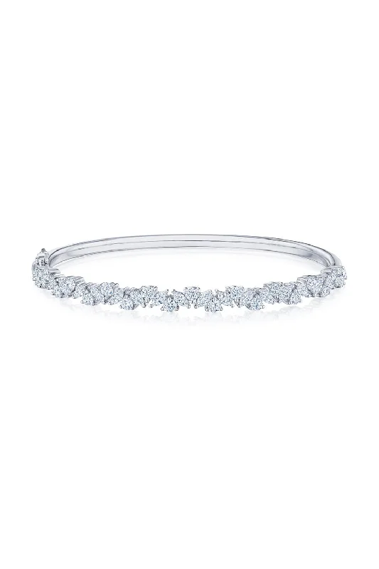 Round Marquise Diamond Bangle