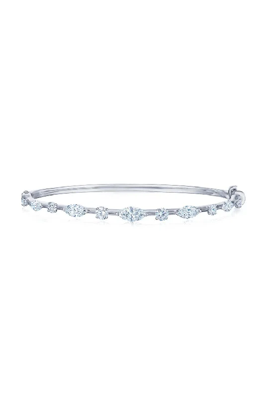 Starry Night Mixed Diamond Bangle Bracelet