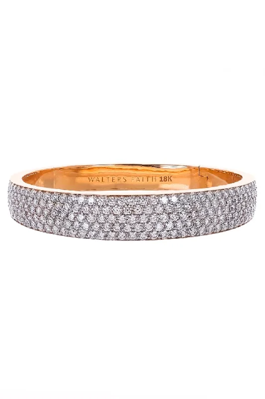 Lytton Pave Diamond Hinged Bangle