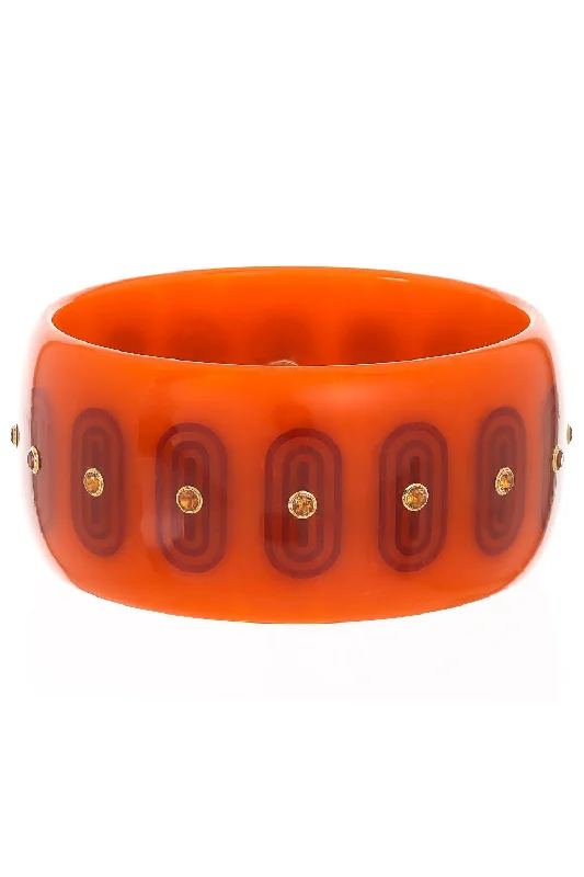 Citrine Orange Bakelite Bangle