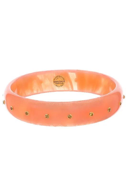 Citrine Pink Bakelite Bangle