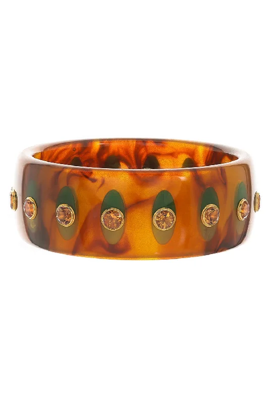 Citrine Tortoise Bakelite Bangle