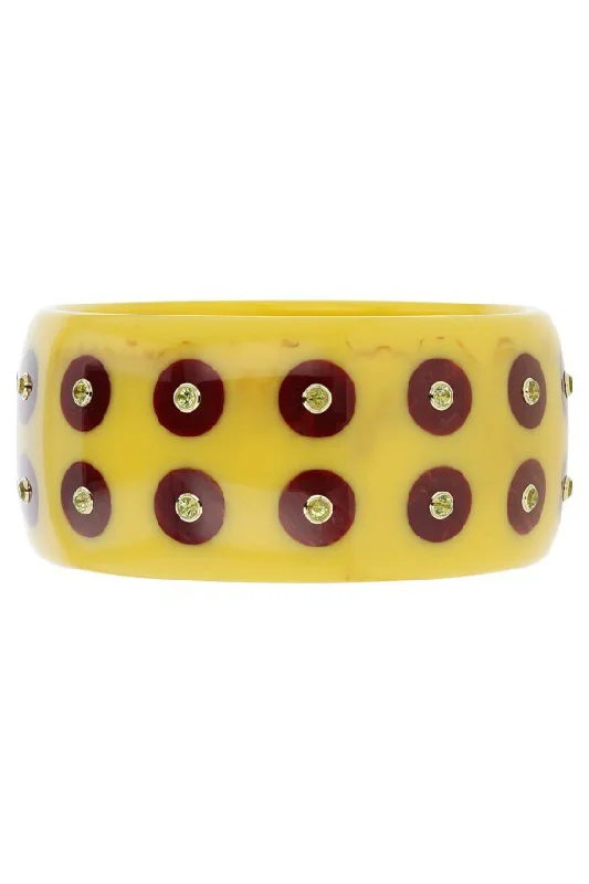 Peridot Yellow Bakelite Bangle