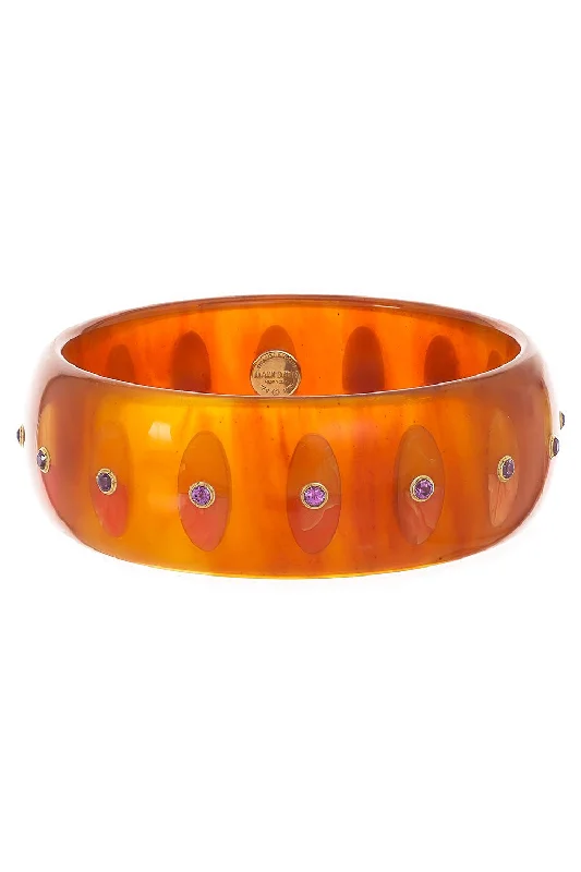 Tortoise Garnet Bakelite Bangle