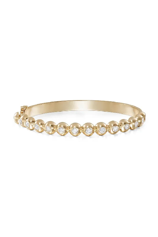 Audrey Diamond Hinged Bangle Bracelet