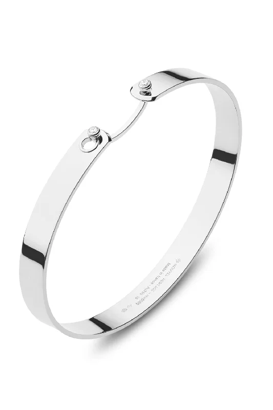 Monday Morning GM Mood Bangle - White Gold