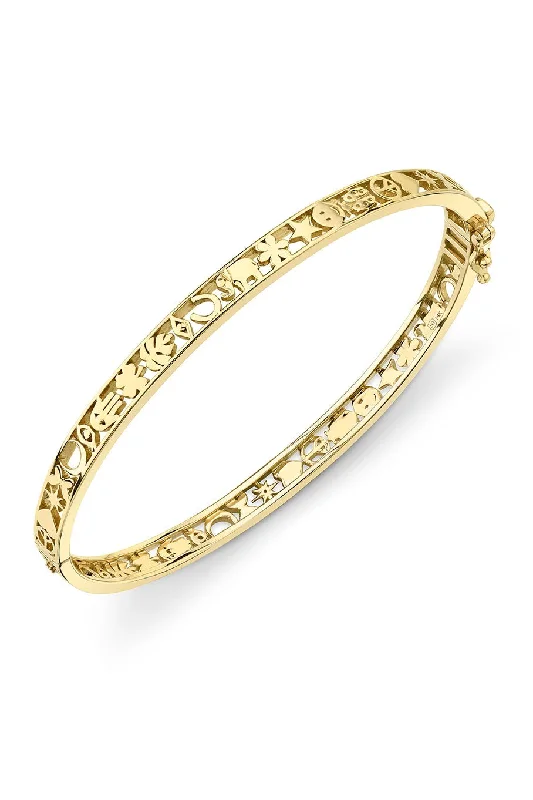 Open Icon Hinge Bangle