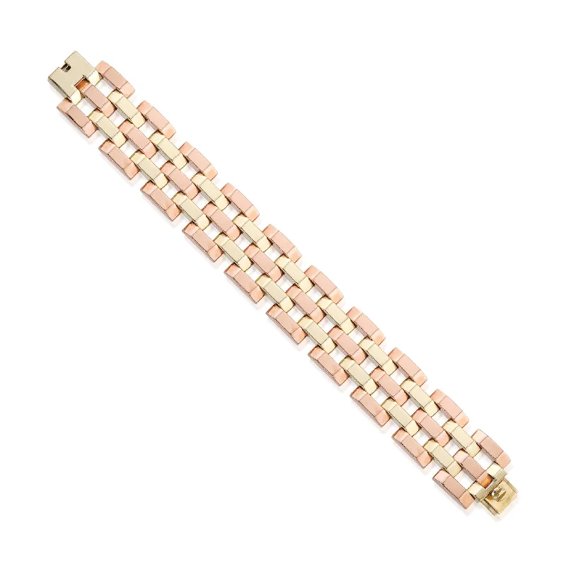 Retro 14KT Rose & Yellow Gold Bracelet