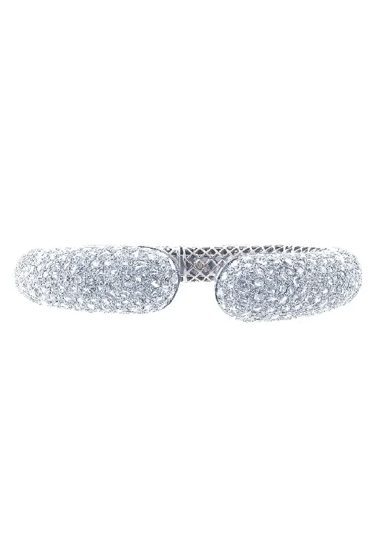 Diamond Open Bangle Bracelet