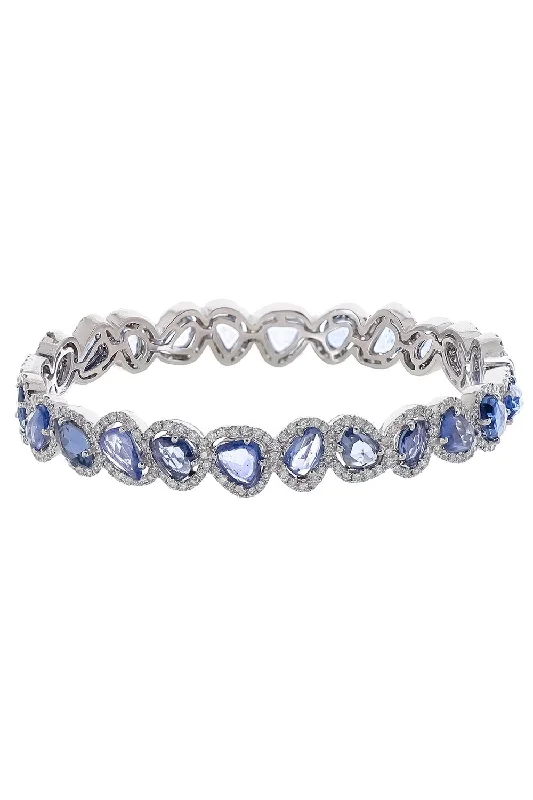 Sapphire Diamond Bangle