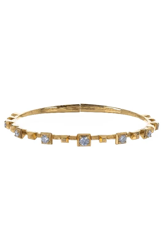 Square Diamond Bangle