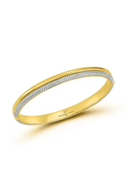 Thoby Diamond Tubular Bangle Bracelet